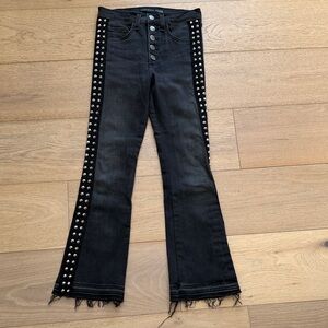Veronica Beard Carolyn Studded Boot Flare Jeans